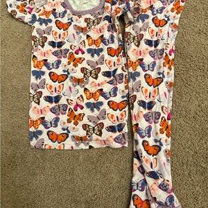 Little Sleepies Colorful Butterfly Kids Pajama Set